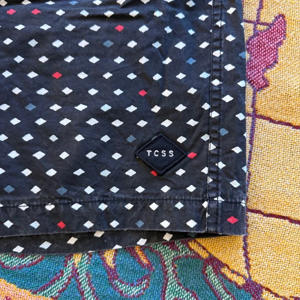 TCSS The Critical Slide Society‎ Mens Black Diamond Print Board Shorts Size 34